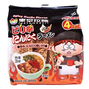 東京拉麺4食入りパック ピリ辛にんにく味