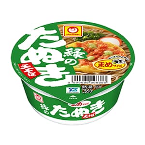 緑のまめたぬき天そば 東